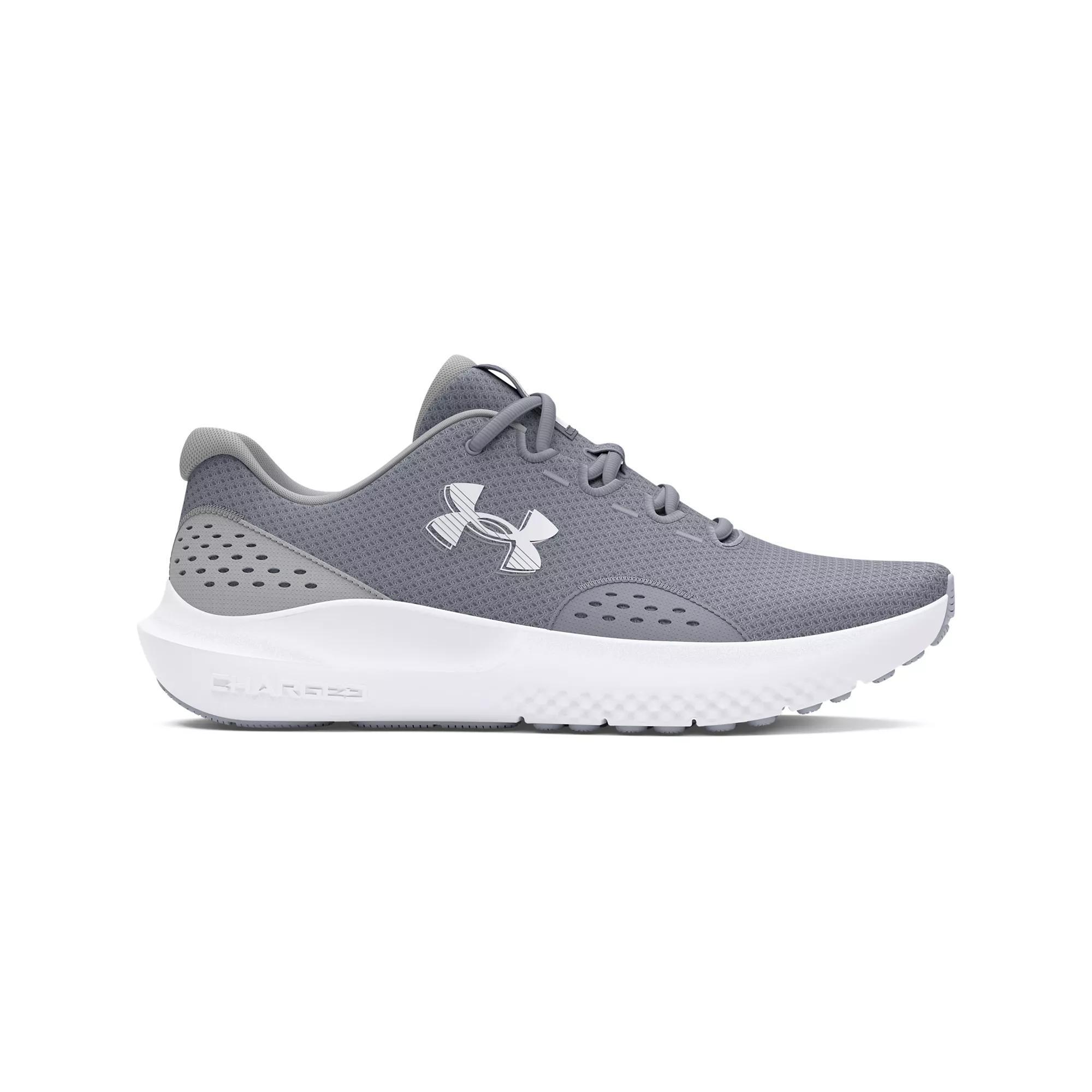 Under Armour Surge 4 Mens Running Shoes Silver Gray White Product Image