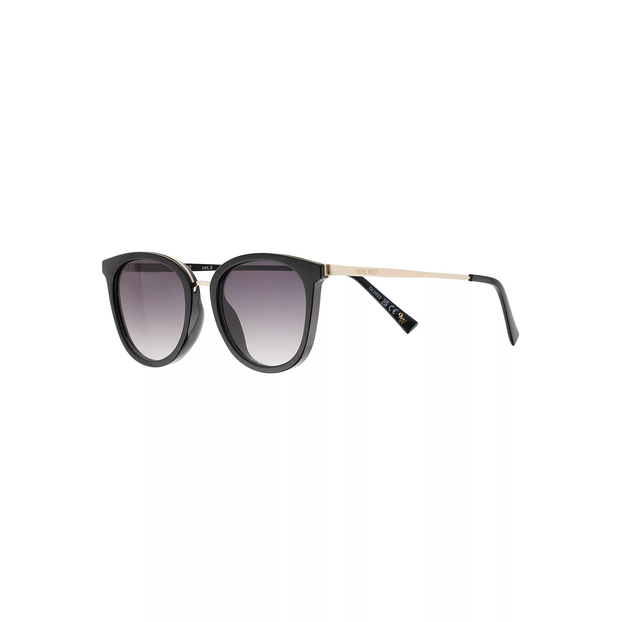 Womens Nine West 58mm Rounded Vintage-Inspired Gradient Sunglasses Product Image