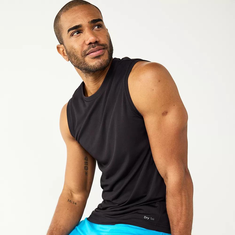 Men's Tek Gear Dry Tek Muscle Tank, Size: Large, Modern White Product Image