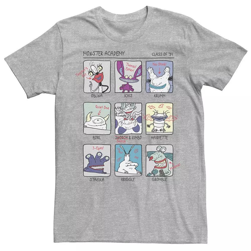 Men's Aaahh!!! Real Monsters Yearbook Photos Tee, Size: XL, Athletic Grey Product Image