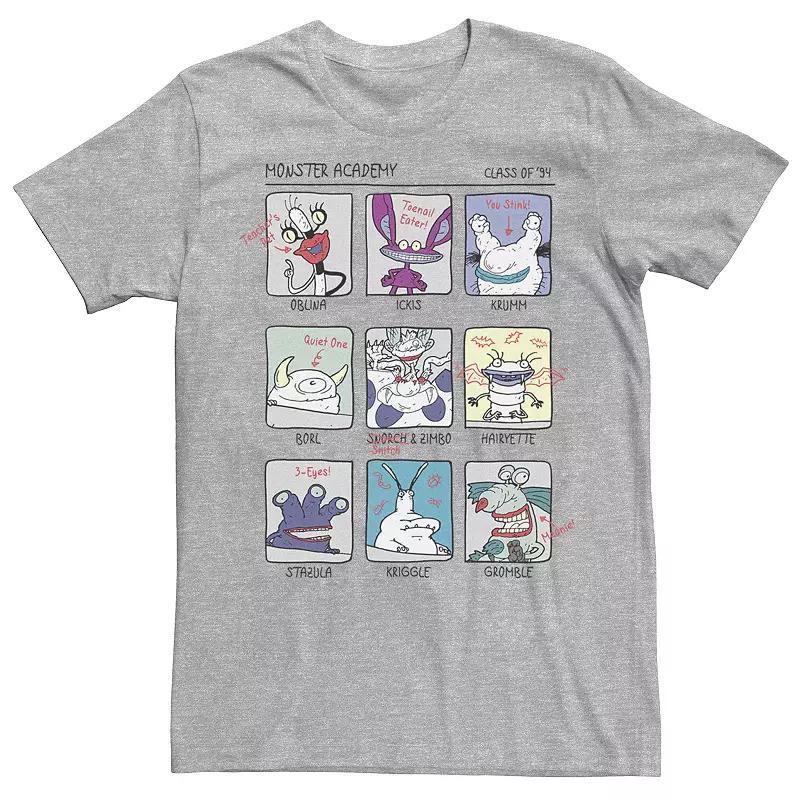 Men's Aaahh!!! Real Monsters Yearbook Photos Tee, Size: XL, Athletic Grey Product Image