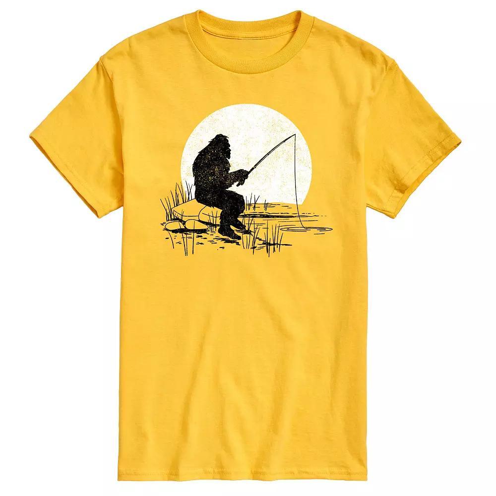 Big & Tall Sasquatch Fishing Graphic Tee, Mens Product Image