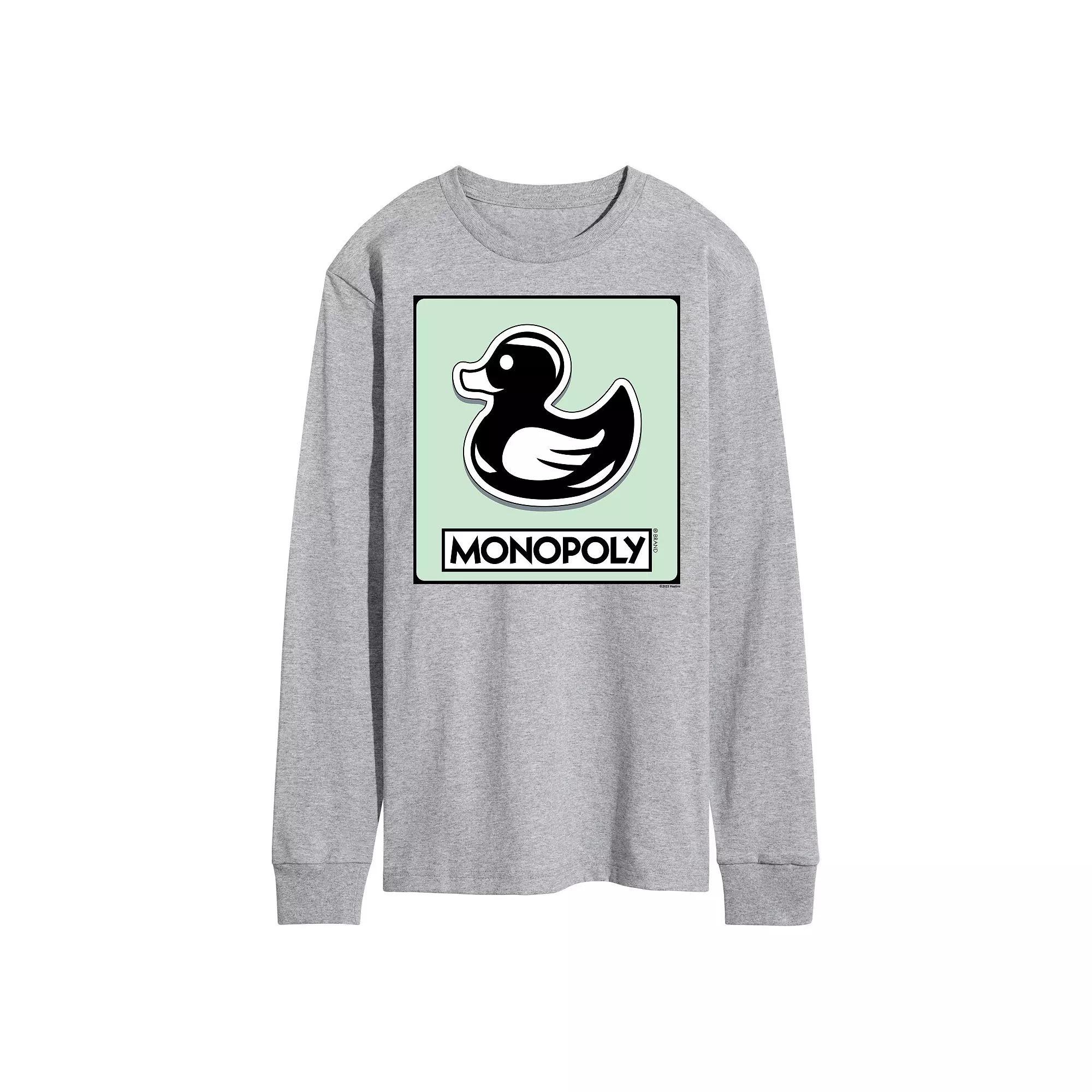Mens Monopoly Duck Token Long Sleeve Graphic Tee Product Image