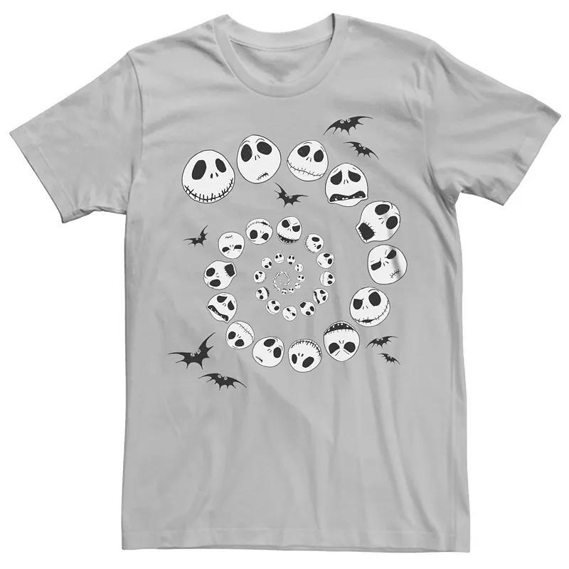 Disney's The Nightmare Before Christmas Jack Skellington Emotional Swirl Men's Tee, Size: XL, Silver Product Image