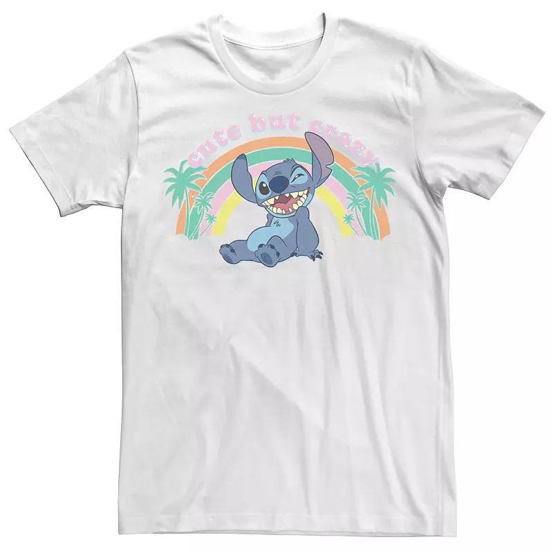 Disney's Lilo & Stitch Men's Cute But Crazy Stitch Tee, Size: XL, White Product Image