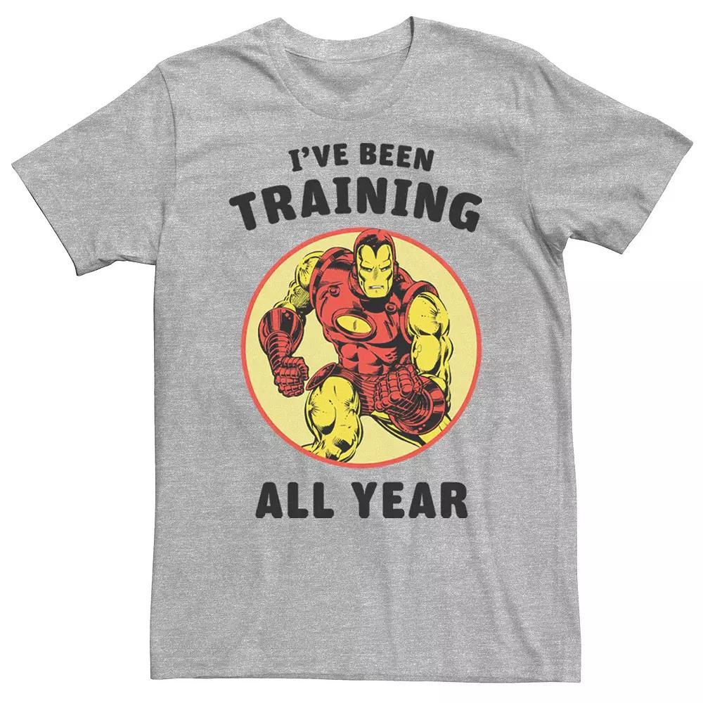 Men's Marvel Iron Man Training All Year Tee, Size: Medium, Athletic Grey Product Image