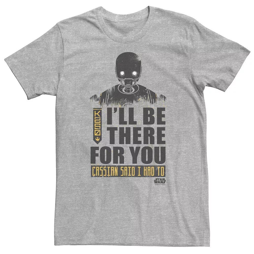 Big & Tall Star Wars K-2S0 Quote Poster Tee, Men's, Size: 3XL Tall, Athletic Grey Product Image