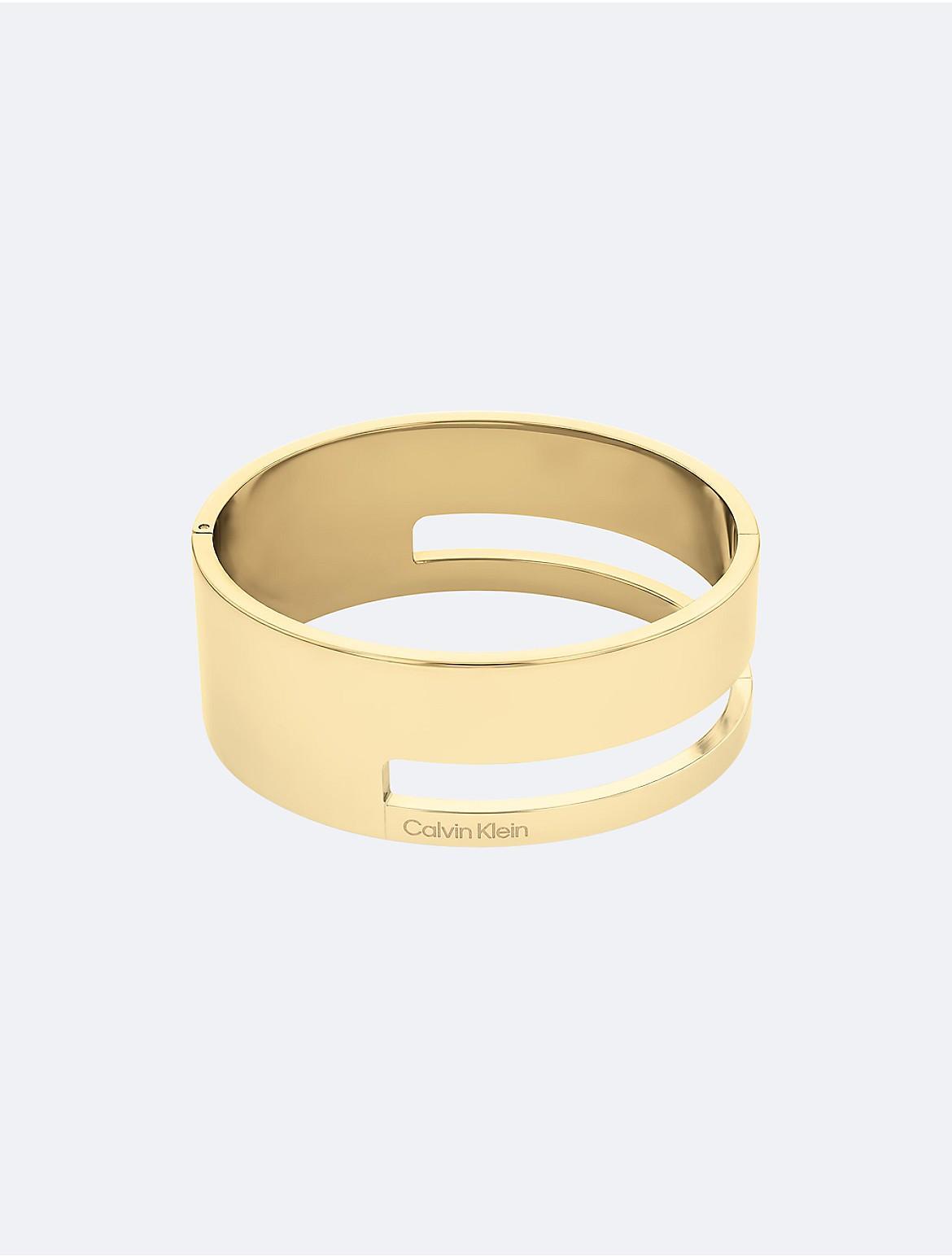 Calvin Klein Women's Sculptural Hinged Bangle - Metallic Product Image