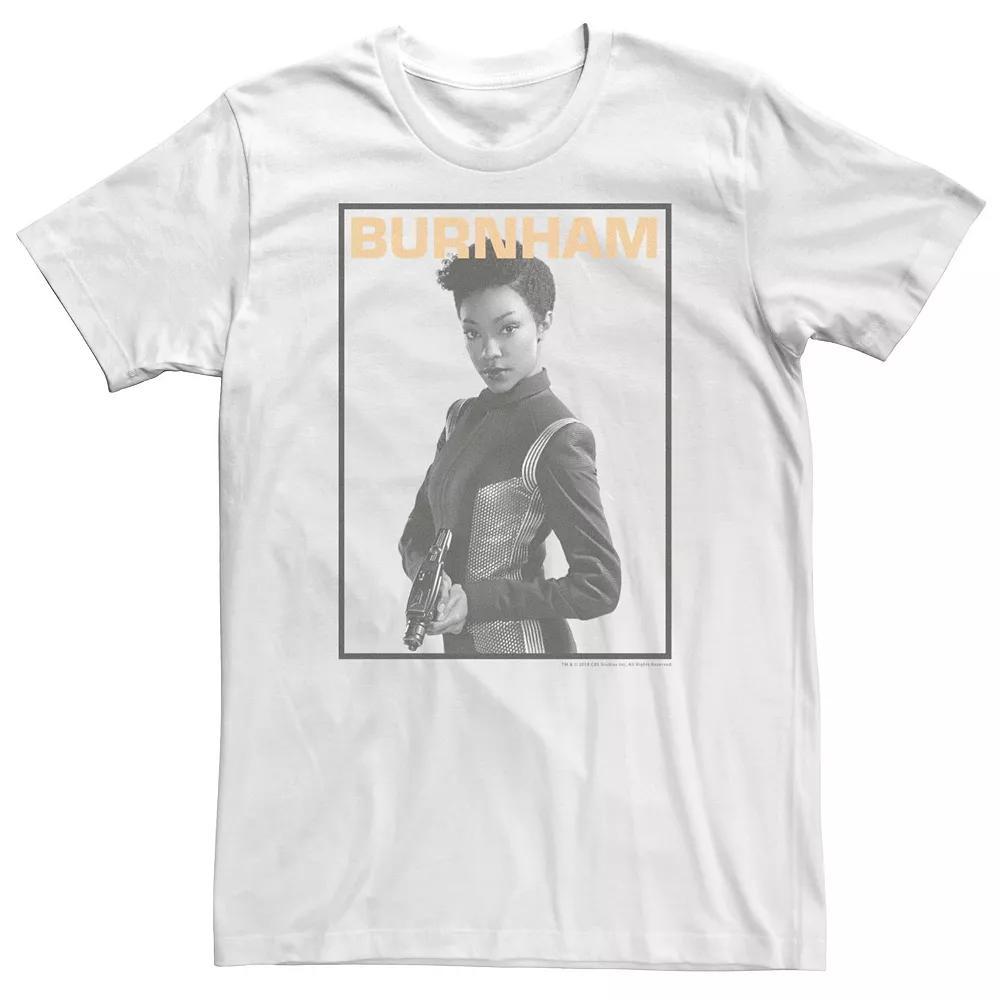 Men's Star Trek Discovery Burnham Greyscale Tee, Size: Medium, White Product Image