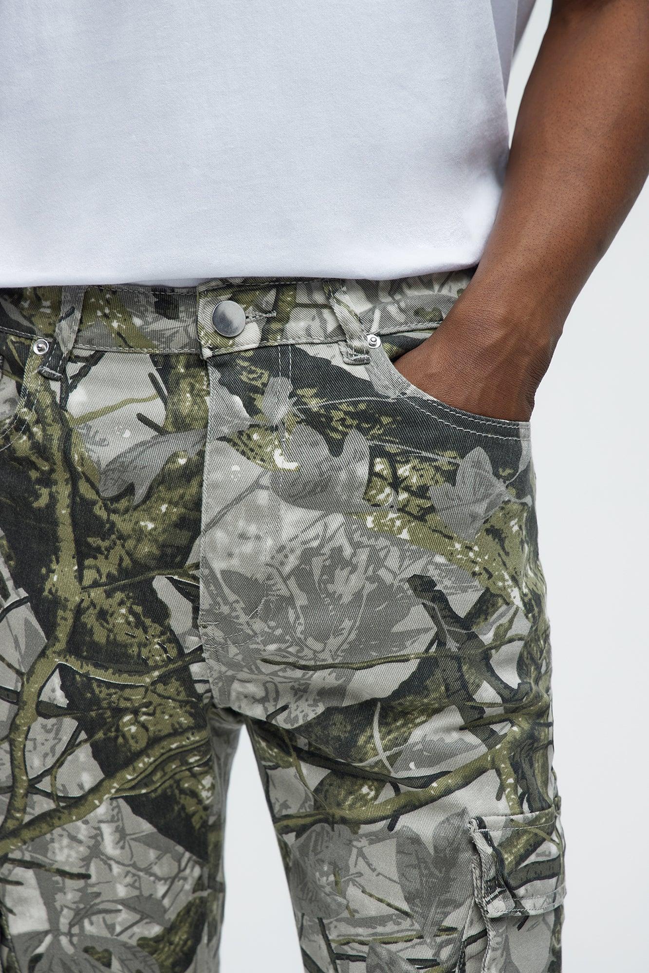 Wanted Cargo Stacked Skinny Flare Pants - Brown/combo Product Image