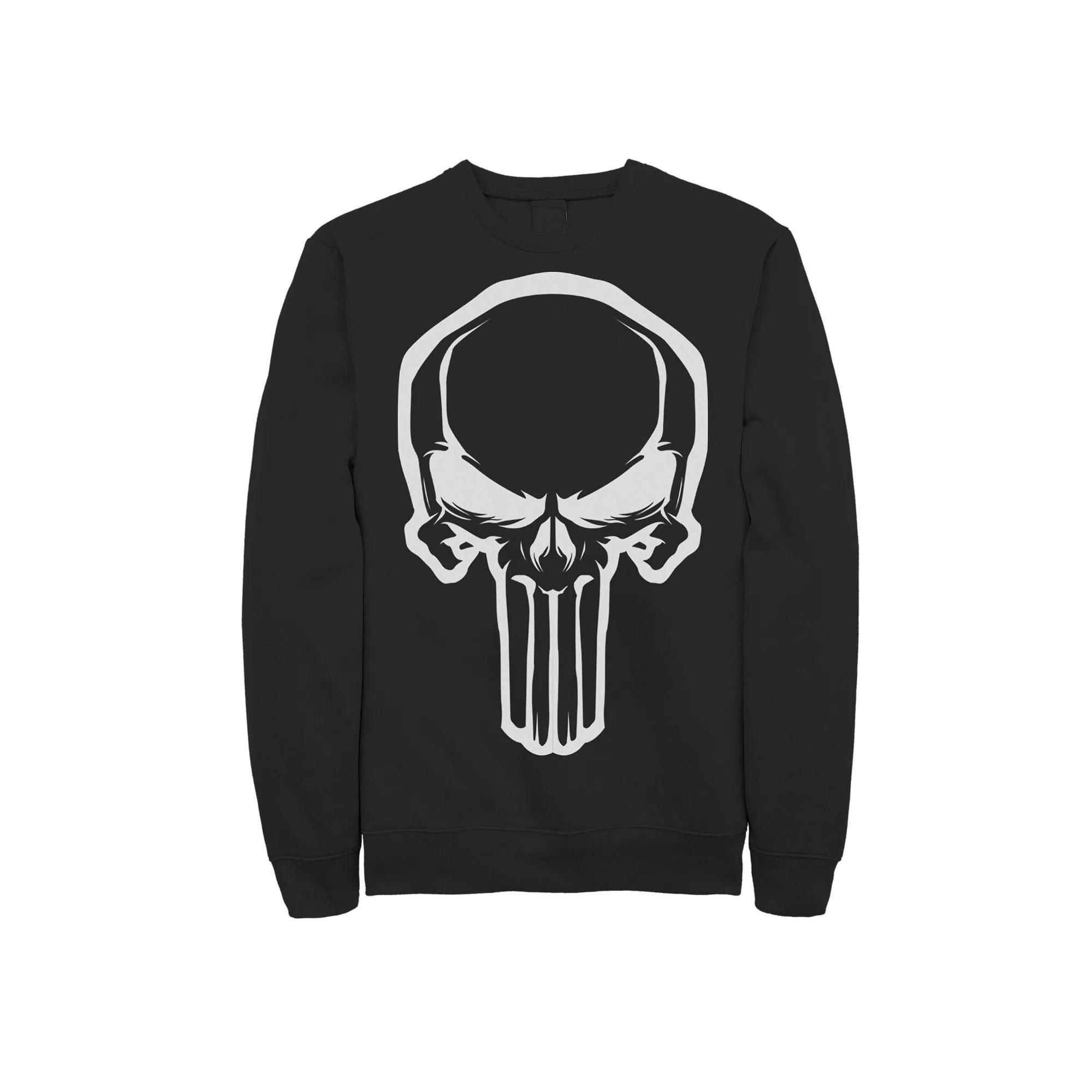 Men's Marvel Punisher Logo Sweatshirt, Size: Small, Black Product Image