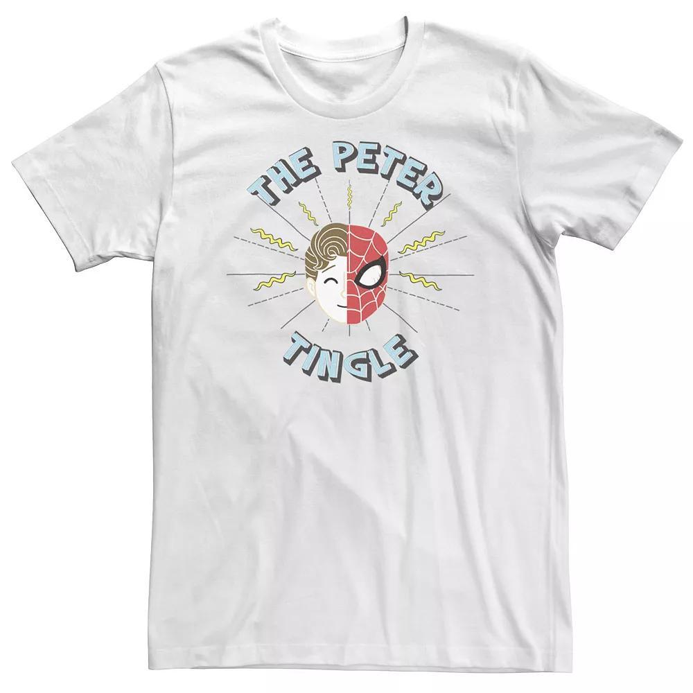 Big & Tall Marvel Spider-Man Far From Home Peter Tingle Graphic Tee, Men's, Size: 3XL Tall, White Product Image