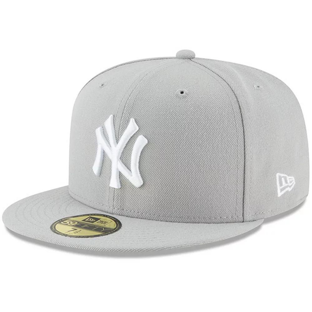 Men's New Era Gray New York Yankees Fashion Color Basic 59FIFTY Fitted Hat, Size: 7 7/8, Grey Product Image