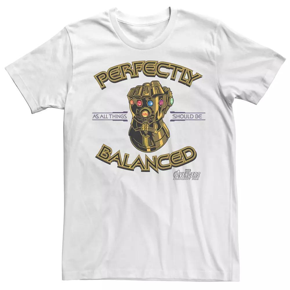 Men's Avengers Infinity War Perfectly Balanced Tee, Size: XXL, White Product Image