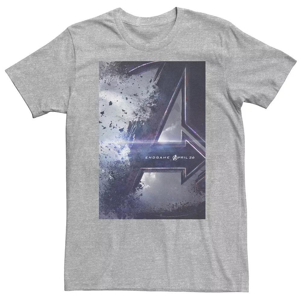 Big & Tall Marvel Avengers Endgame Movie Poster Tee, Men's, Size: 3XL, Athletic Grey Product Image