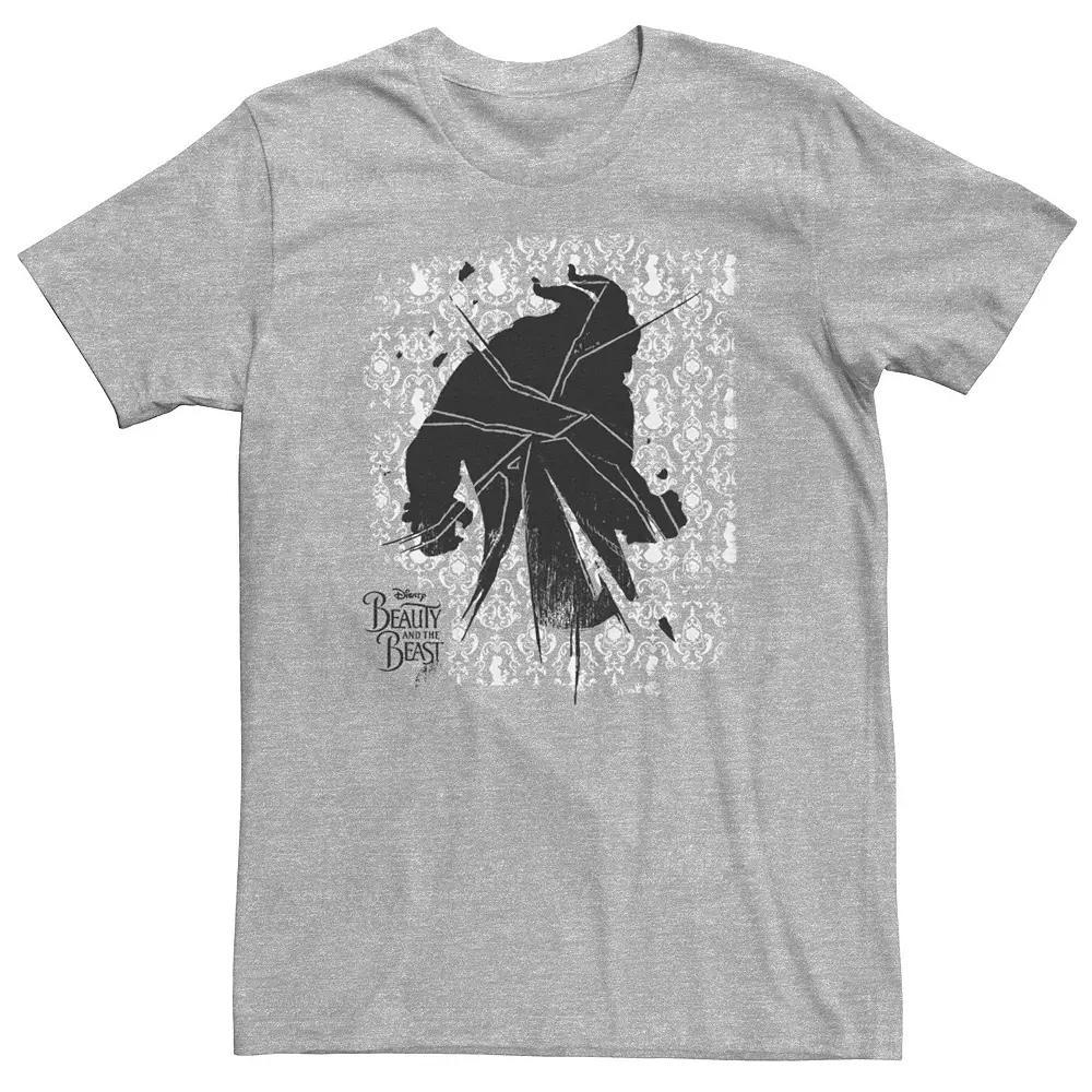 Disney's Beauty & The Beast Men's Shattered Doily Tee, Size: XXL, Athletic Grey Product Image