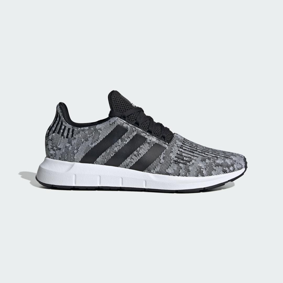 adidas Swift Run 1.0 Men's Casual Running Shoes, Size: 10, Black Black White Product Image