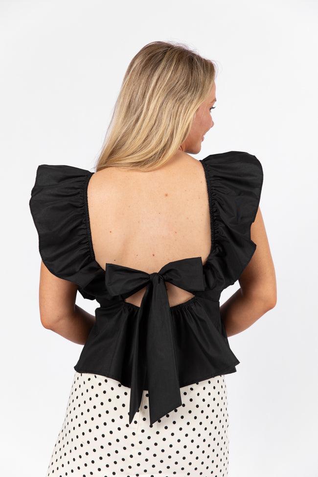 When We Met Black Tie Back Padded Tank FINAL SALE Product Image