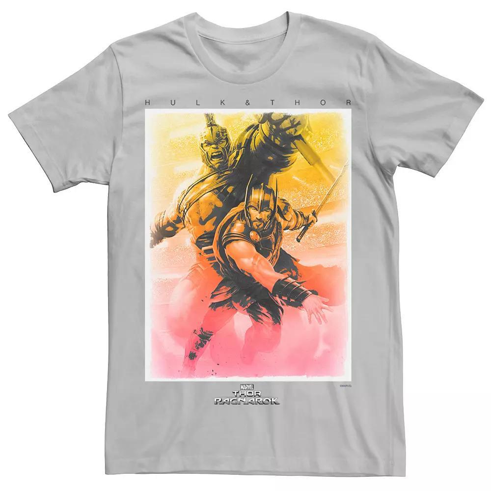 Men's Marvel Thor Ragnarok Tropical Gradient Hulk Poster Tee, Size: XL, Silver Product Image