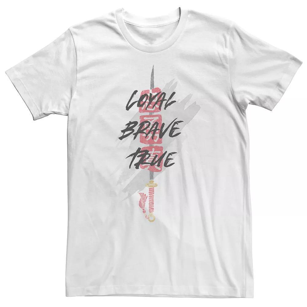 Big & Tall Disney Mulan Live Action Sword Characteristics Overlay Tee, Men's, Size: XLT, White Product Image