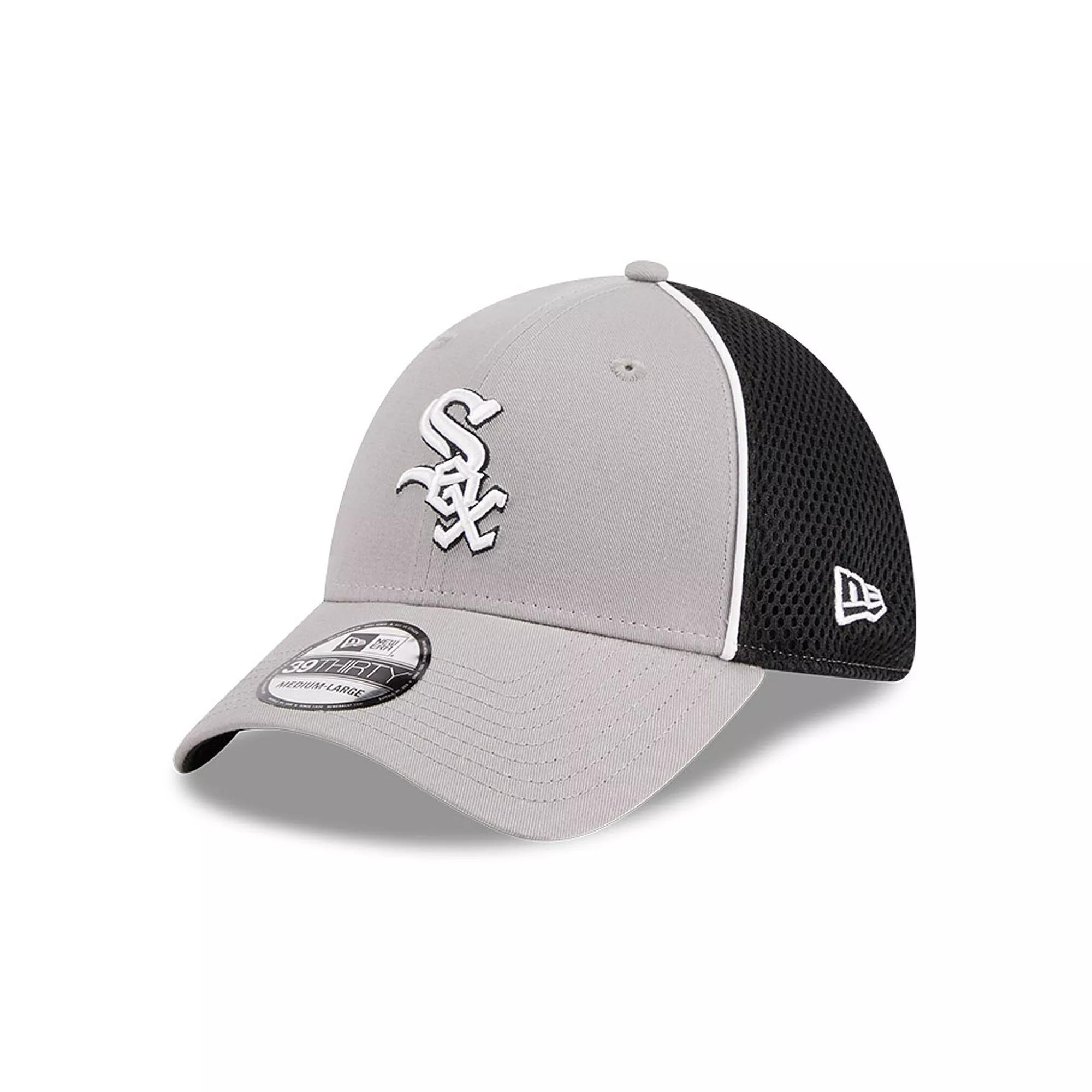 Men's New Era Gray Chicago White Sox Pipe 39THIRTY Flex Hat, Size: Large/XL, Grey Product Image