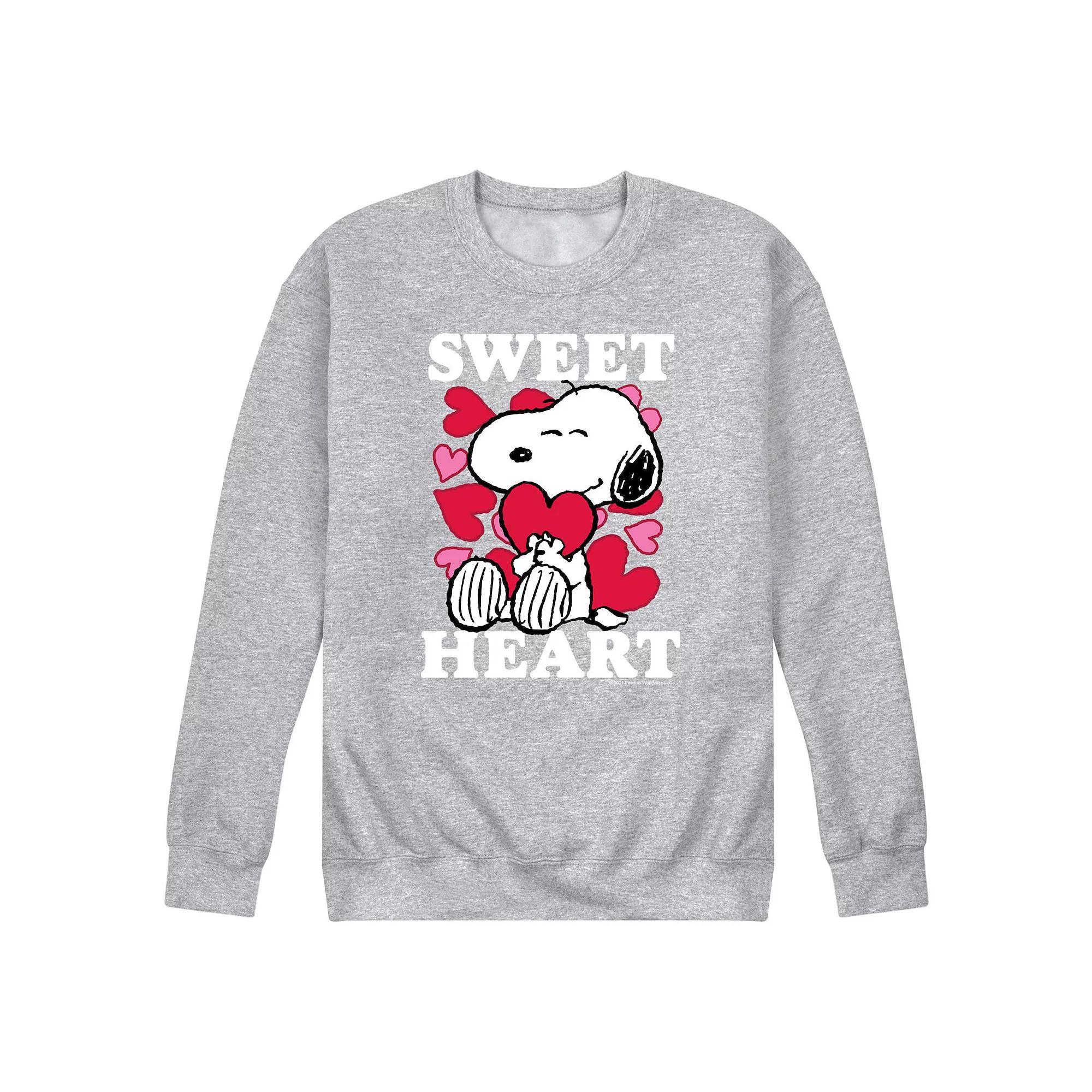 Mens Peanuts Sweetheart Fleece Sweatshirt Product Image