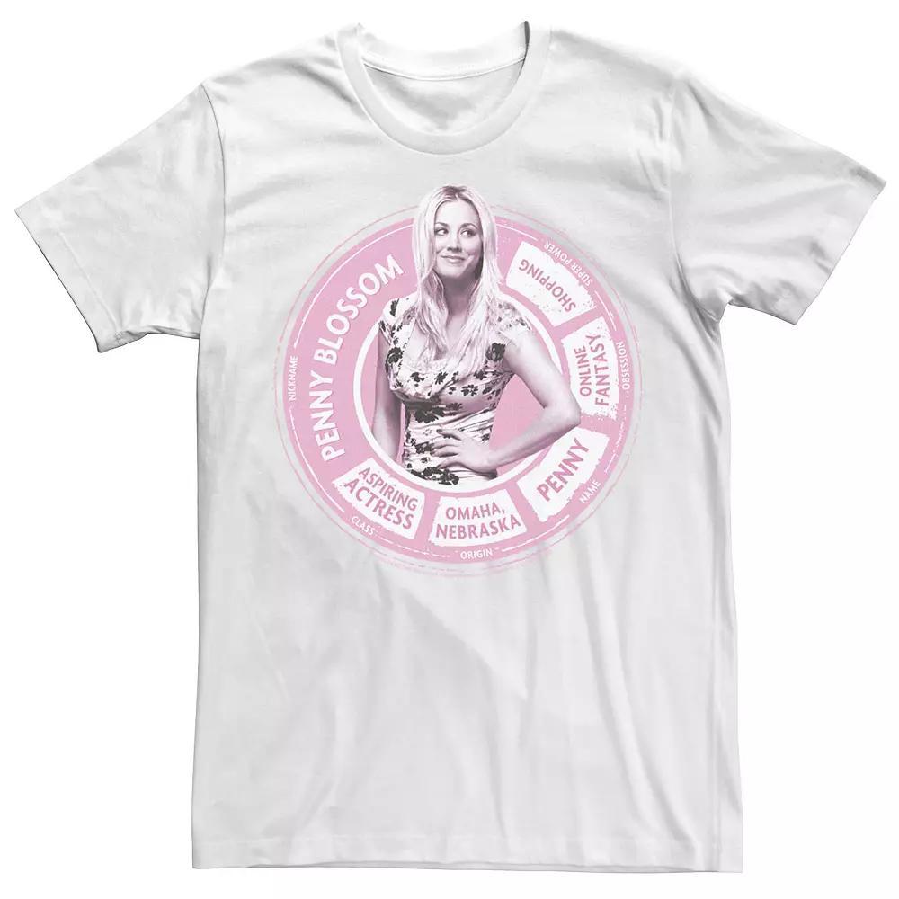 Men's The Big Bang Theory Penny Statistics Tee, Size: XL, White Product Image