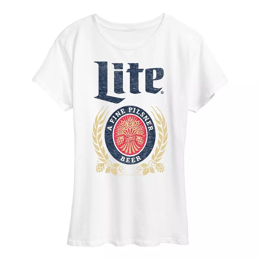 Womens Miller Lite Crest Logo Graphic Tee Product Image
