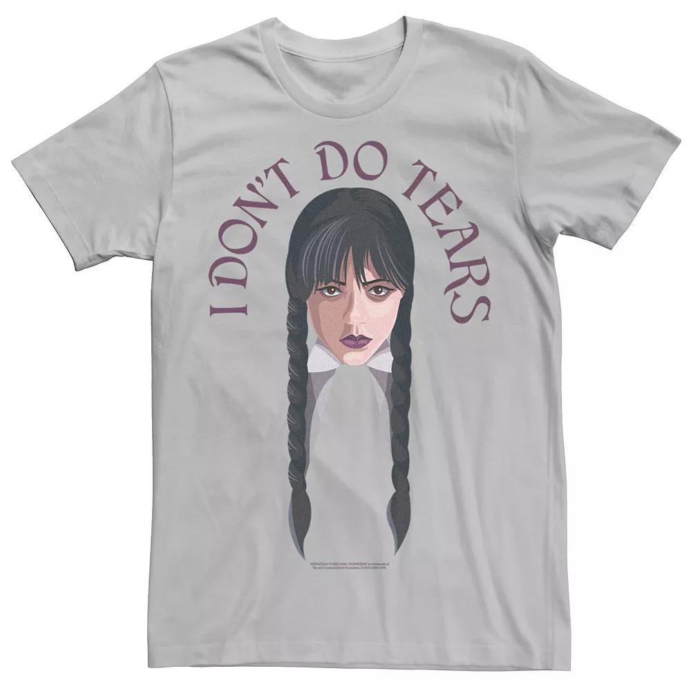 Men's Wednesday Don't Do Tears Tee, Size: XL, Silver Product Image