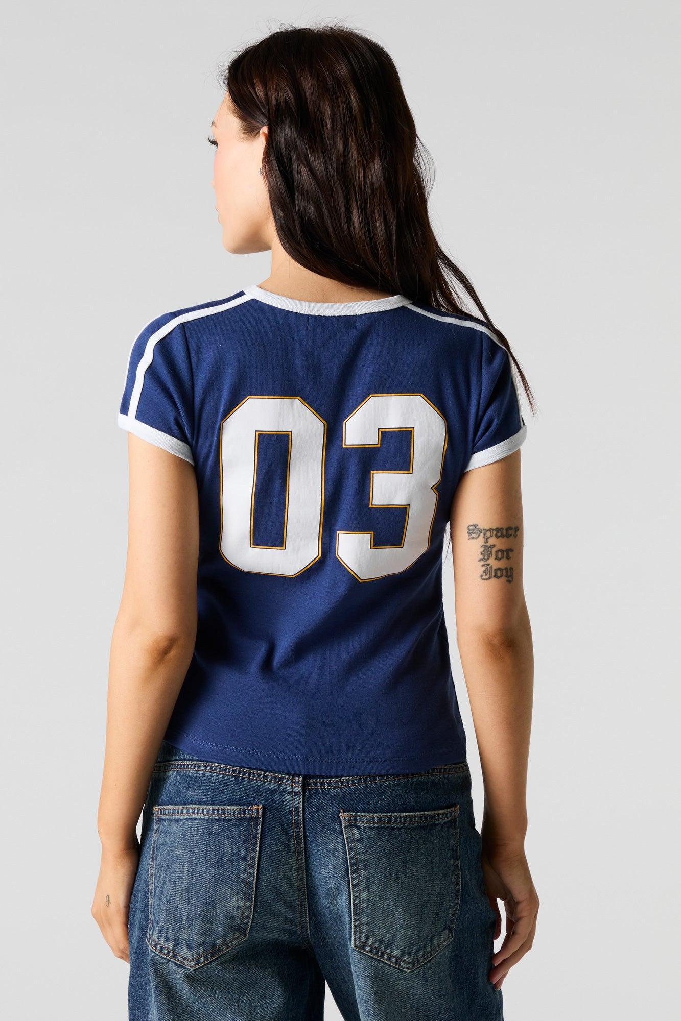 Sporty Graphic Ringer T-Shirt Female Product Image