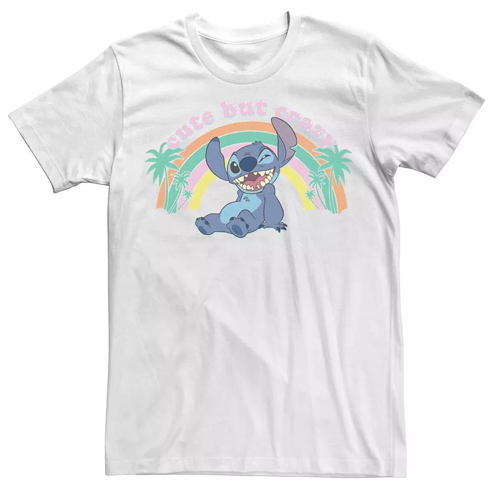 Disney's Lilo & Stitch Men's Cute But Crazy Stitch Tee, Size: XL, White Product Image