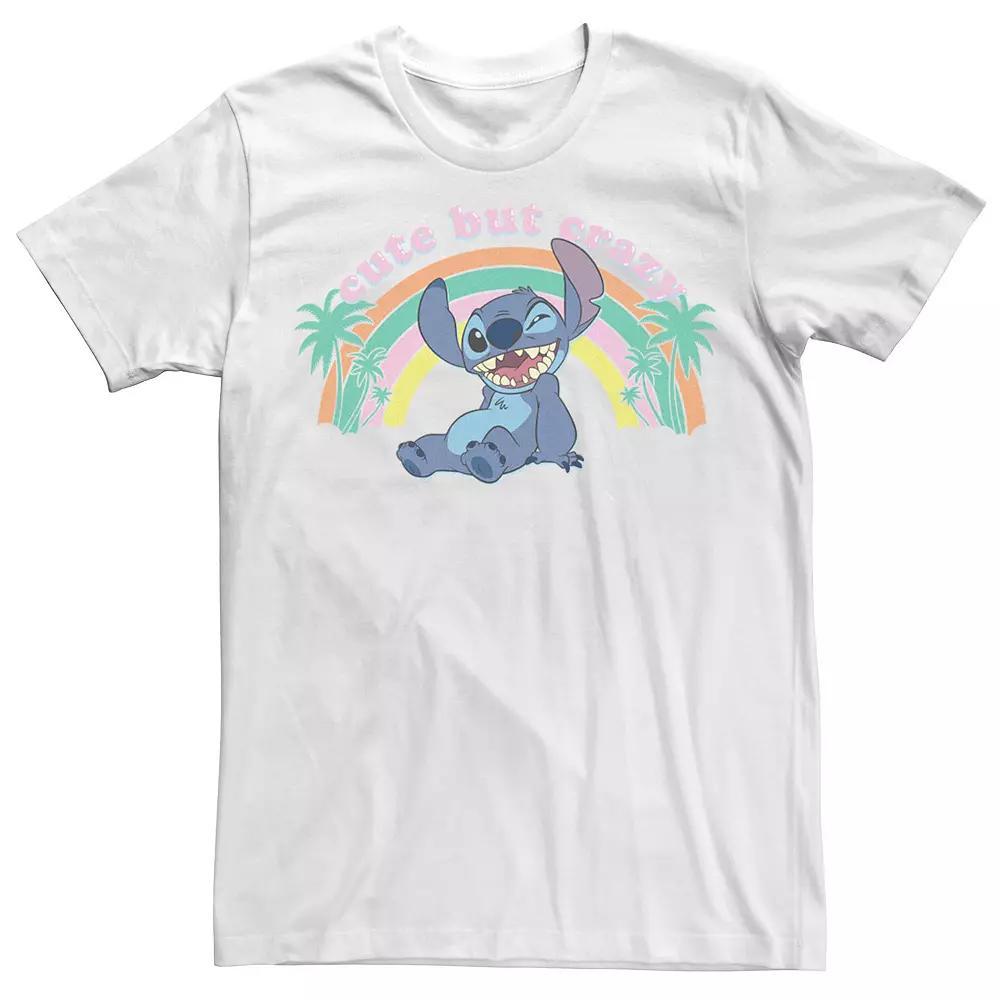 Disney's Lilo & Stitch Men's Cute But Crazy Stitch Tee, Size: XL, White Product Image