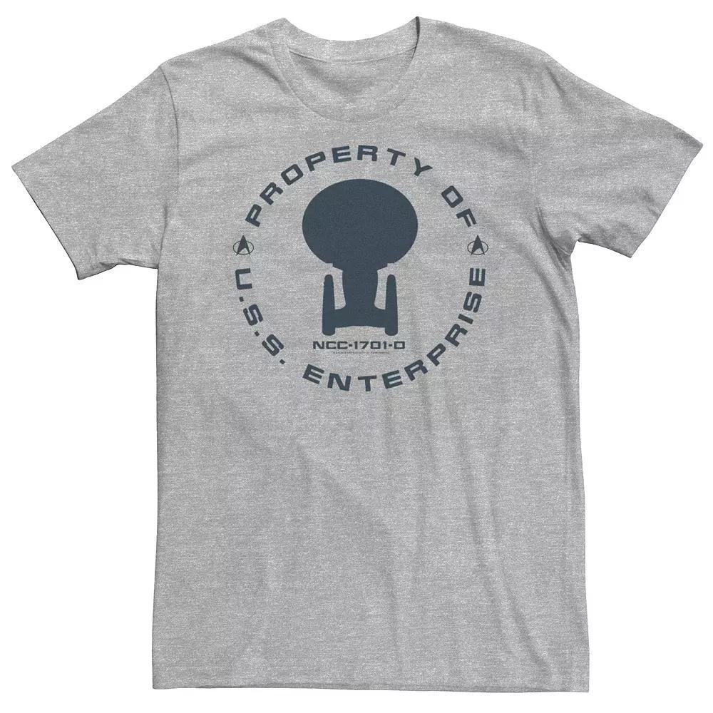 Big & Tall Star Trek Next Generation Property Badge Tee, Men's, Size: XXL Tall, Athletic Grey Product Image