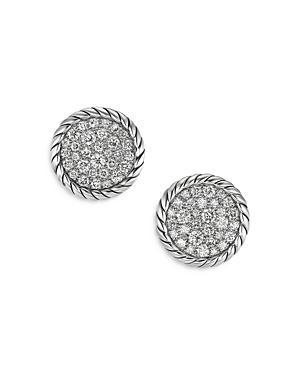 David Yurman Sterling Silver Dy Elements Diamond Cluster Stud Earrings Product Image