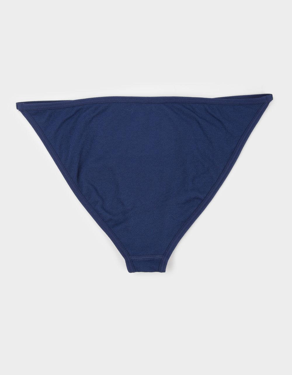 FULL TILT Seamless Rib Cheeky Panties - NAVY Product Image