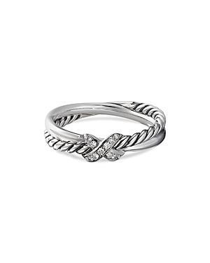 David Yurman Sterling Silver & Diamond Petite X Ring Product Image