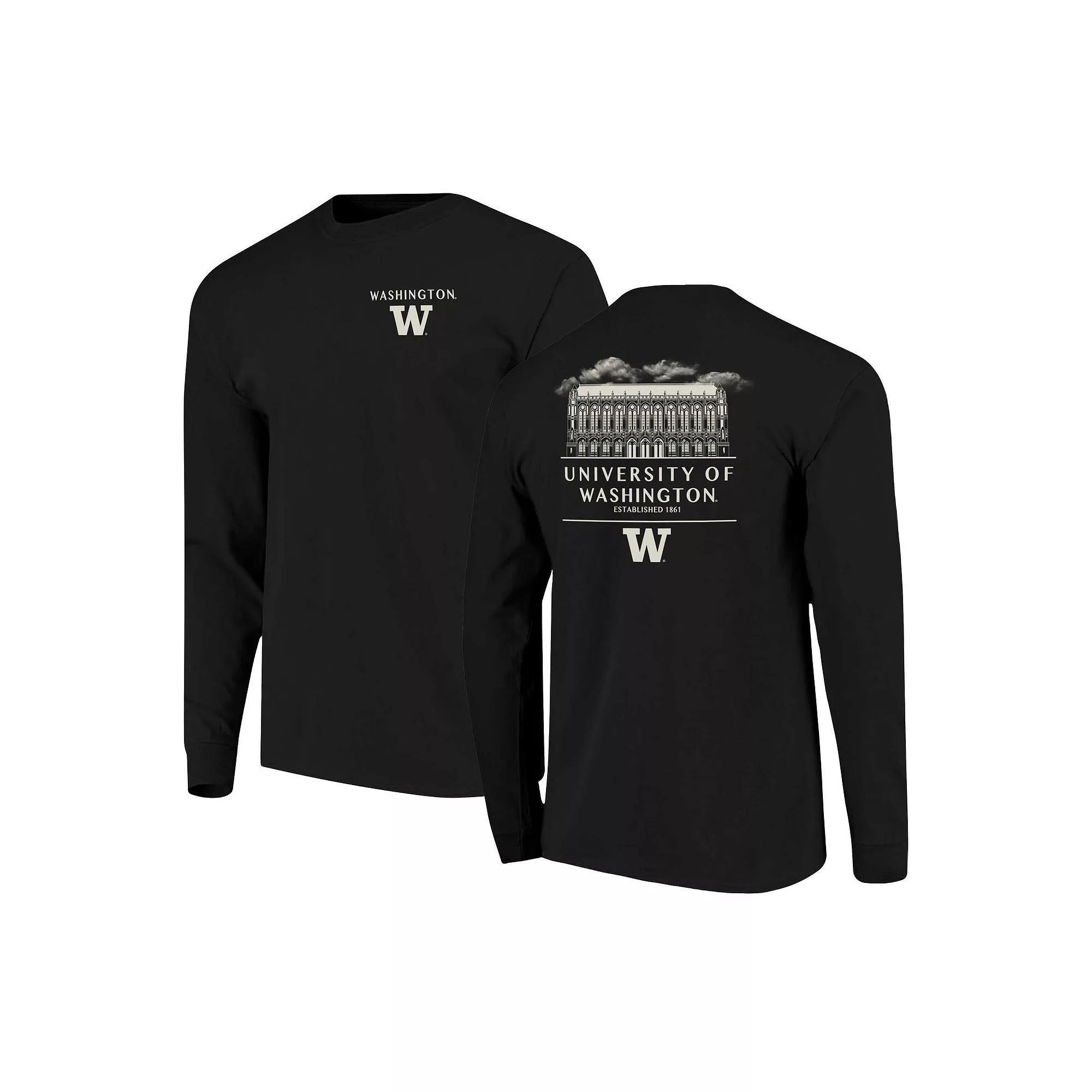 Men's Black Washington Huskies Comfort Colors Campus Nights Long Sleeve T-Shirt, Size: XL Product Image