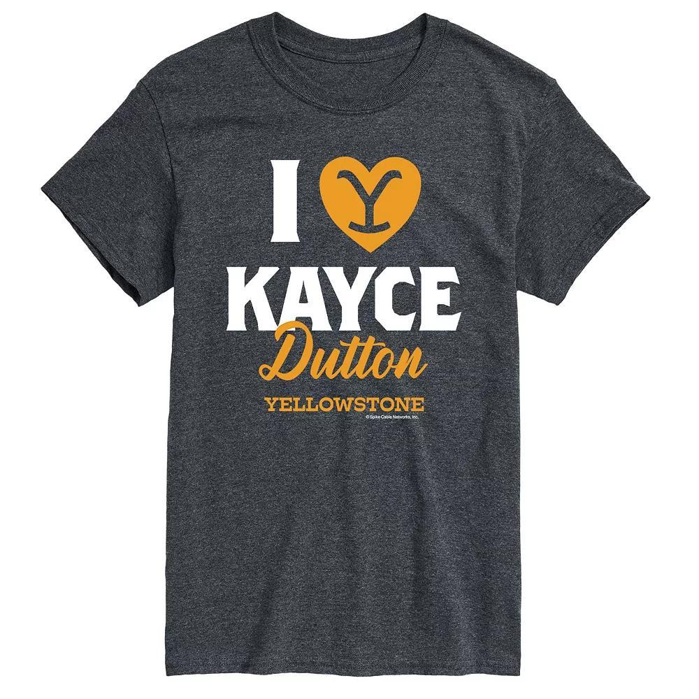 Big & Tall Yellowstone I Love Kayce Tee, Men's, Size: XL Tall, Gray Product Image