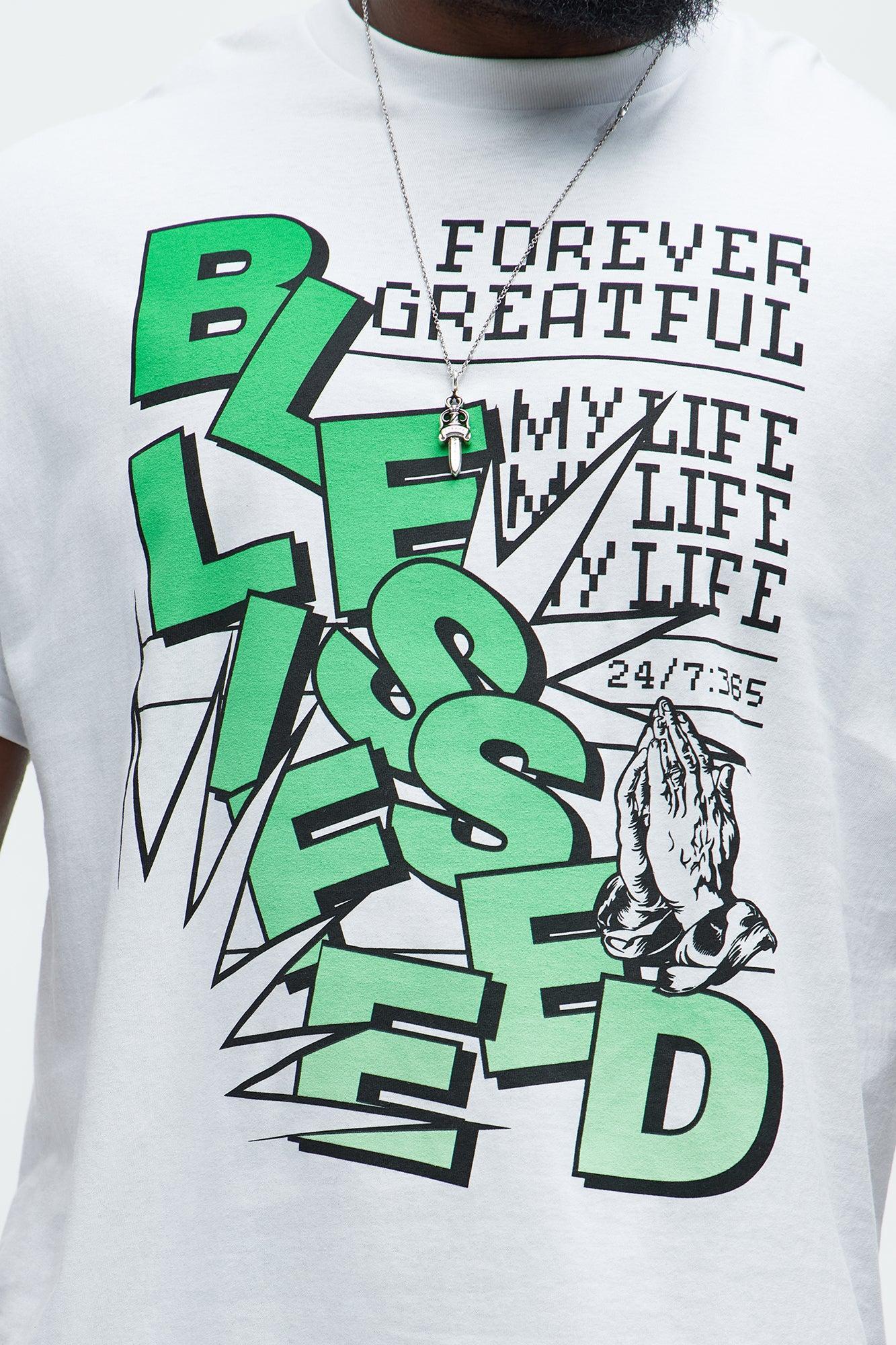 Blessed Life Short Sleeve Tee - White Product Image