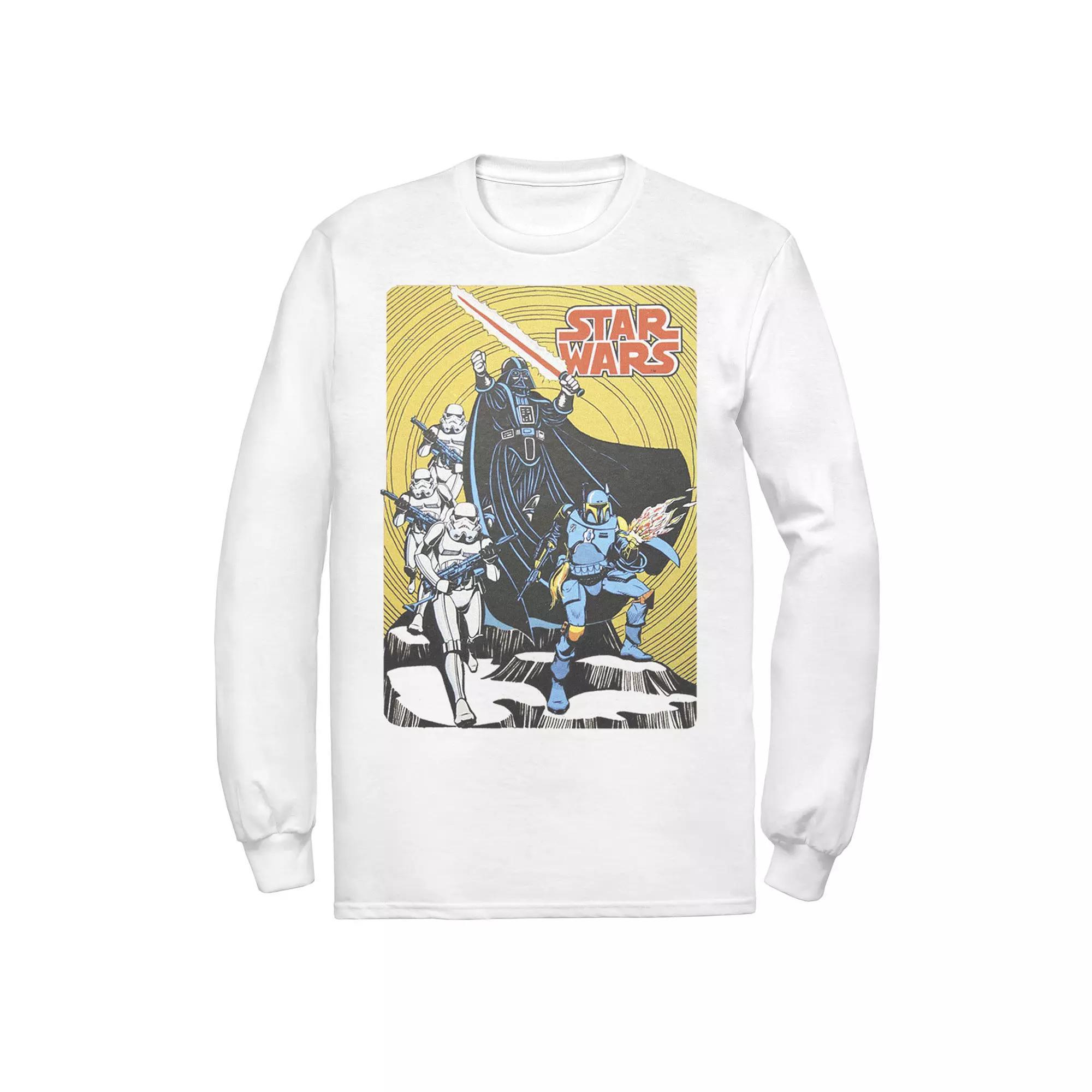 Men's Star Wars Vintage Group Shot Poster Tee, Size: Small, White Product Image