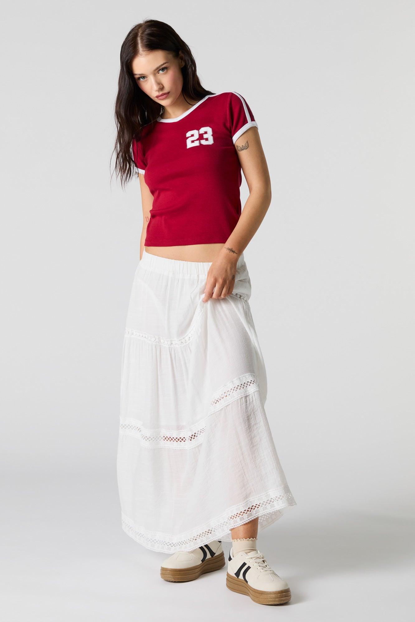 Sporty Graphic Ringer T-Shirt Female Product Image