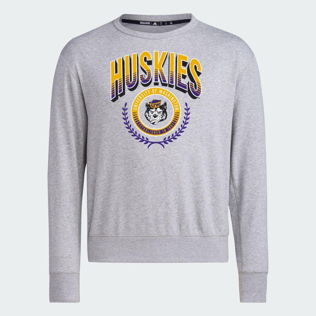 adidas Nebraska Cornhuskers Crew Sweatshirt Medium Grey Heather S Mens Product Image