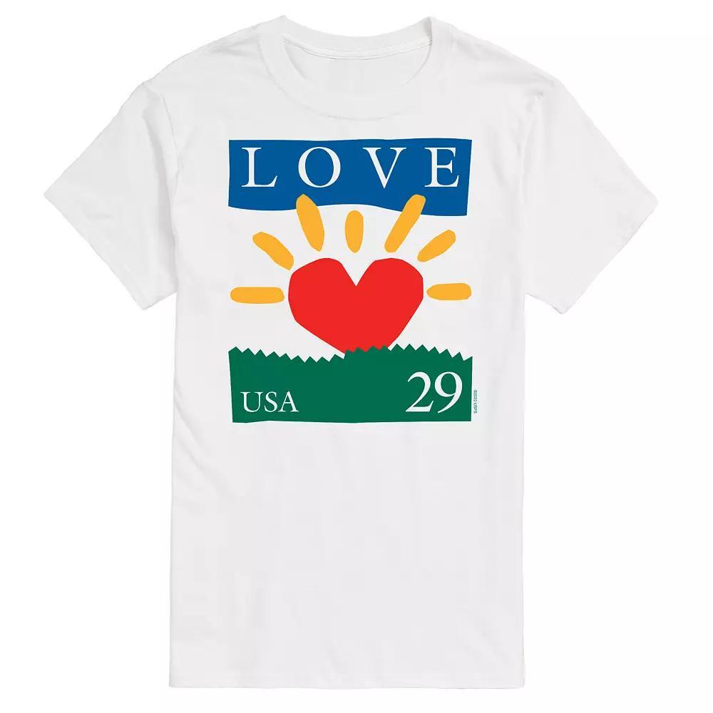 Big & Tall USPS Love 29 Stamp Tee, Mens Product Image