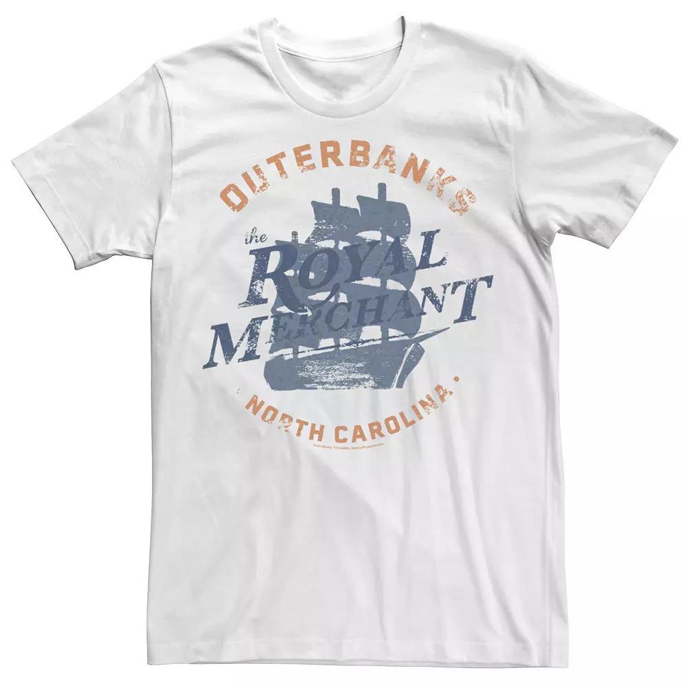 Men's Netflix Outer Banks The Royal Merchant Logo Tee, Size: XS, White Product Image