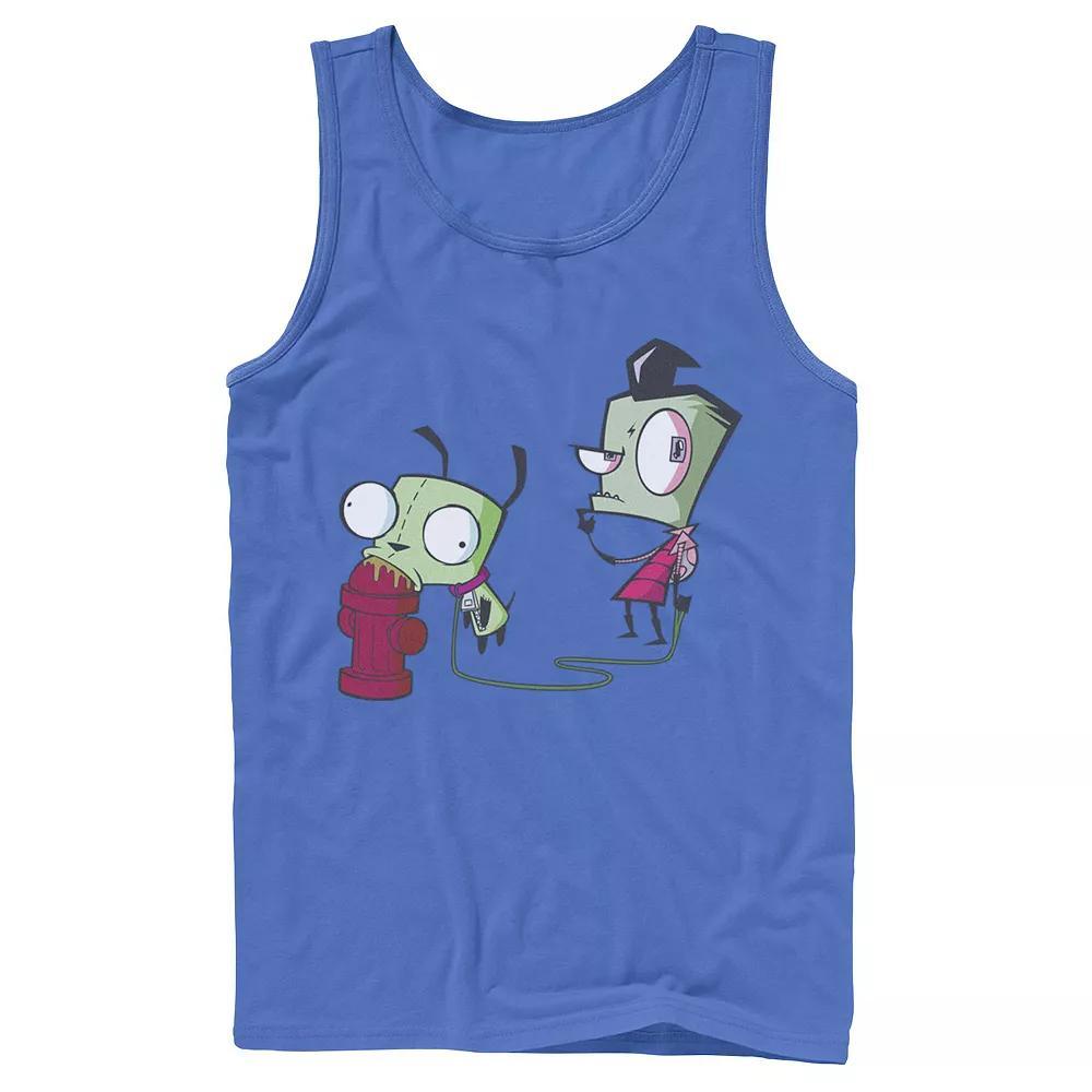 Men's Nickelodeon Invader Zim Walking Gir Fire Hydrant Portrait Graphic Graphic Tank Top, Size: Large, White Product Image
