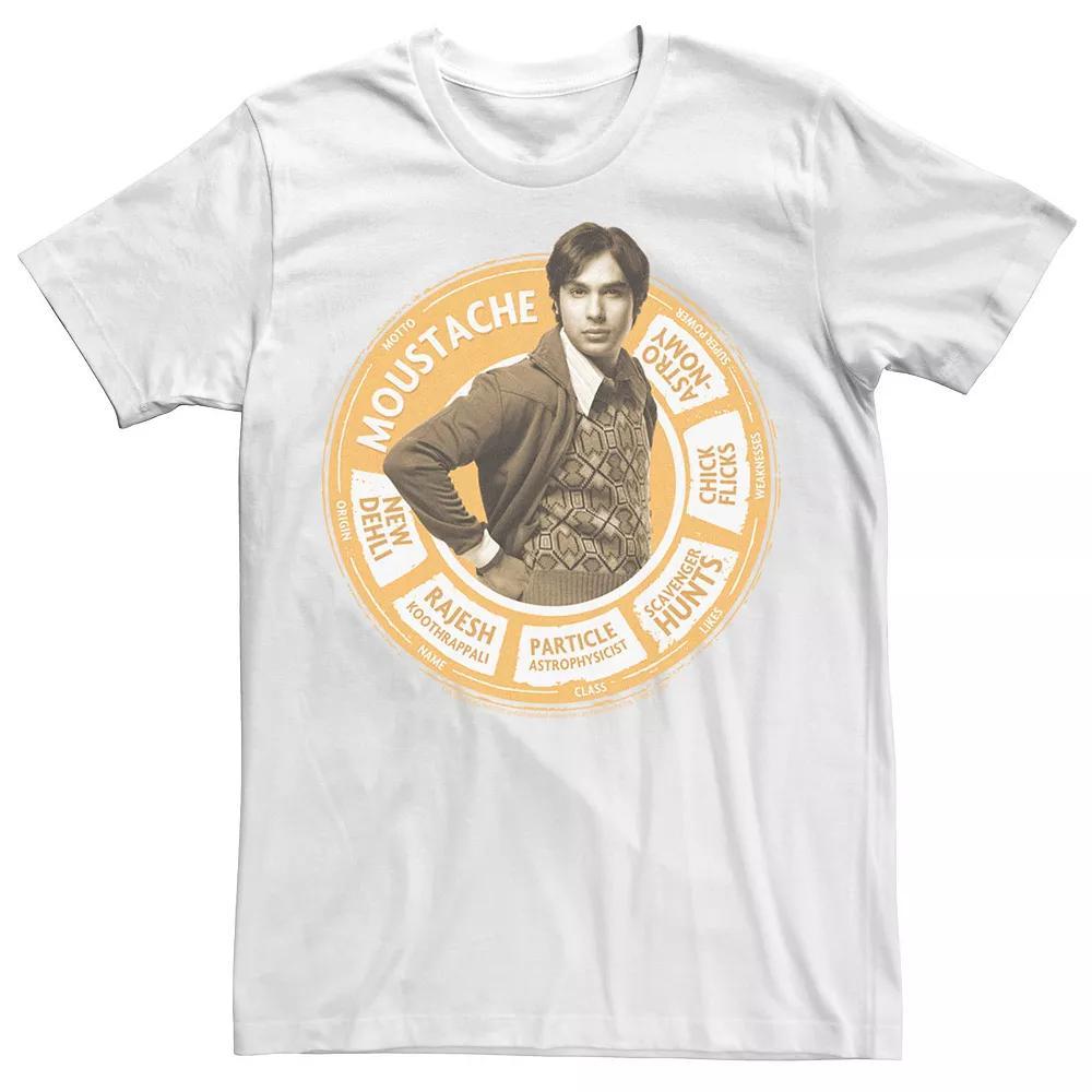 Men's The Big Bang Theory Rajesh Statistics Tee, Size: 3XL, White Product Image