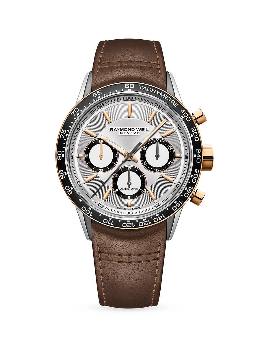 Womens Freelancer Ladies Stainless Steel & Leather Strap Watch Product Image