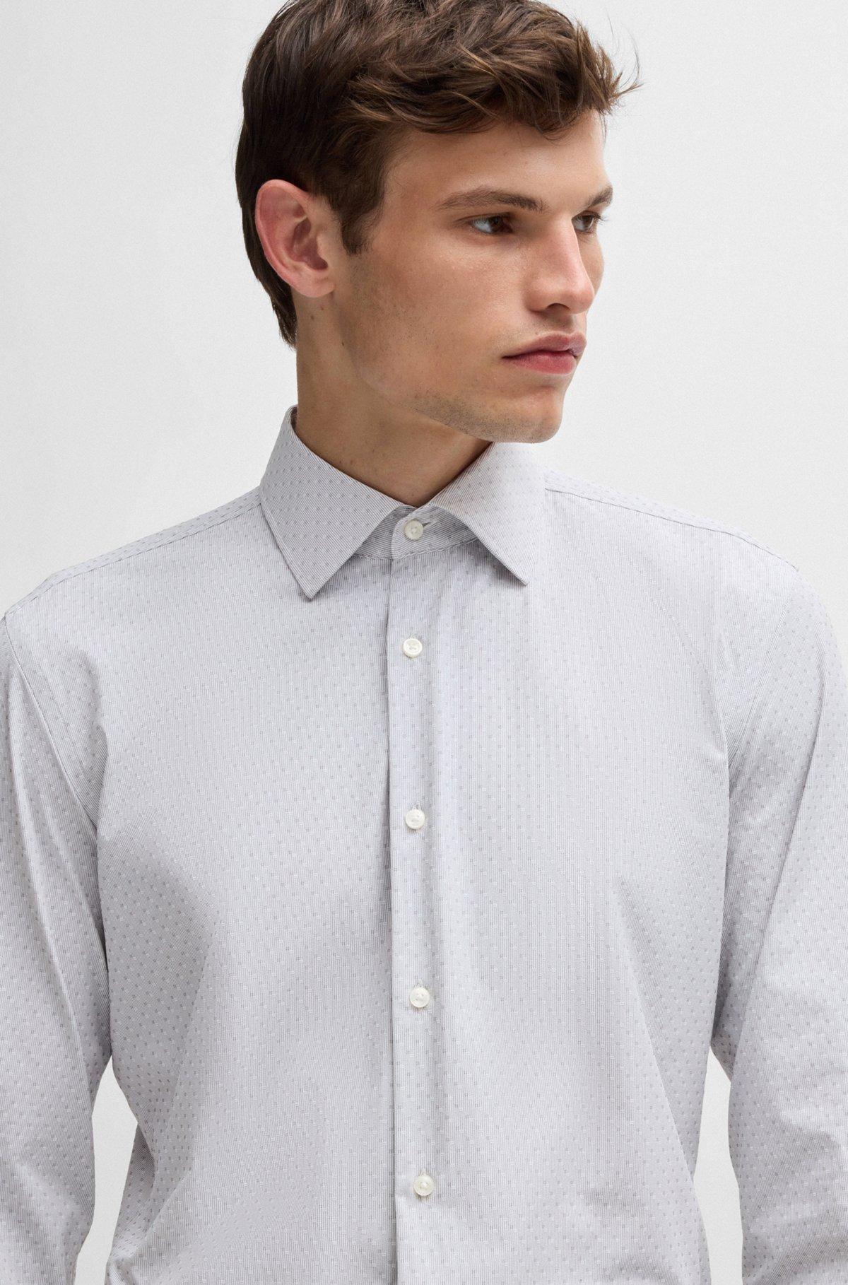 Slim-fit shirt in performance-stretch dobby Product Image