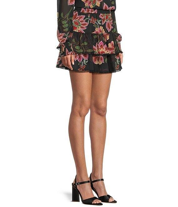 C&V Chelsea & Violet Printed Double Layer Coordinating Skirt Product Image