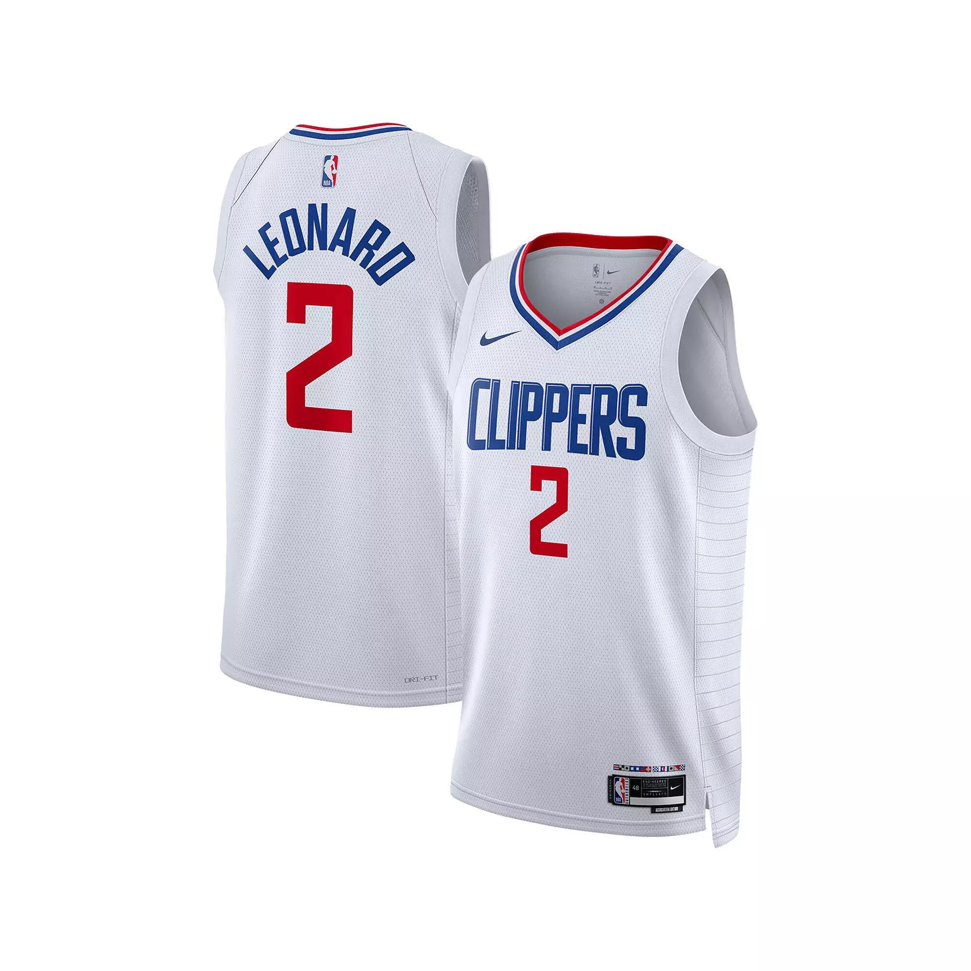 Unisex Nike Kawhi Leonard White LA Clippers Swingman Jersey - Association Edition, Adult Unisex, Size: Small Product Image